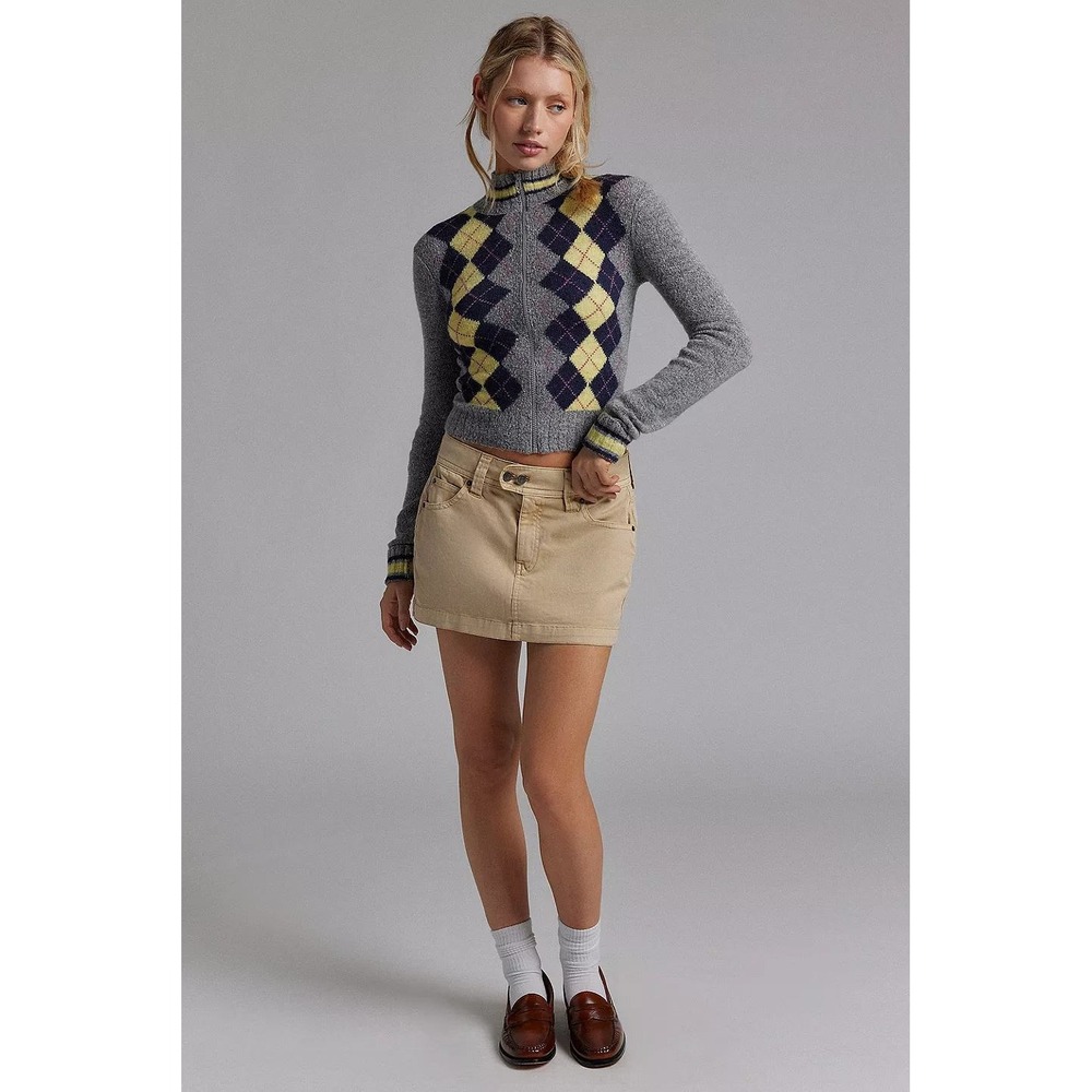 BDG Urban Outfitters Chino Mini Skirt Tan Low Rise Size XL NWT